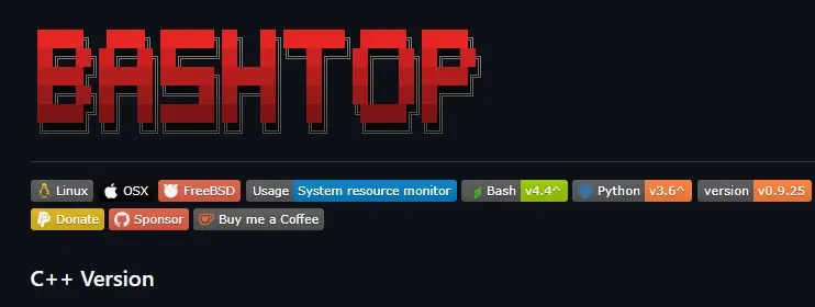 Bashtop logo.