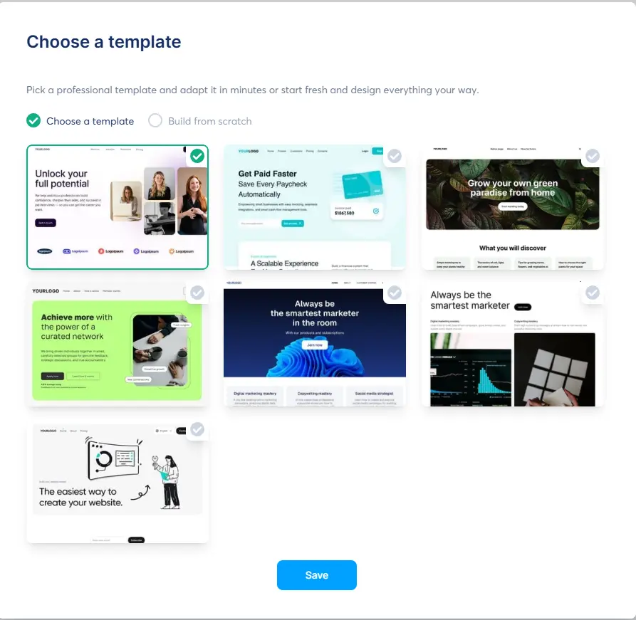 Systeme.io template.